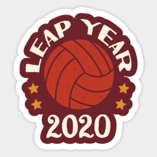 Leap Year 2020 Volleyball Sticker